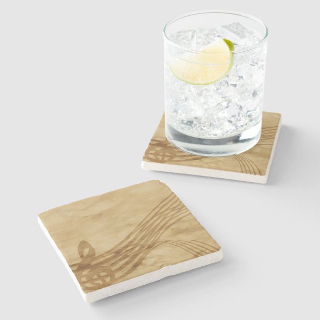 Posavasos De Piedra Tecla de violín (Lateral)