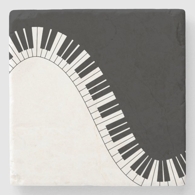 Posavasos De Piedra Teclado de piano (Anverso)