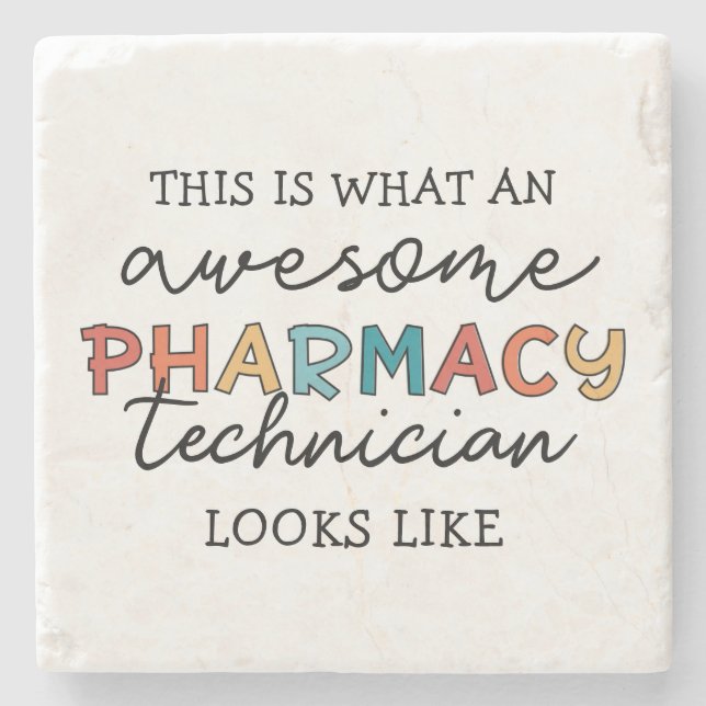 Posavasos De Piedra Técnico de farmacia Impresionante Farmacia Funny (Anverso)
