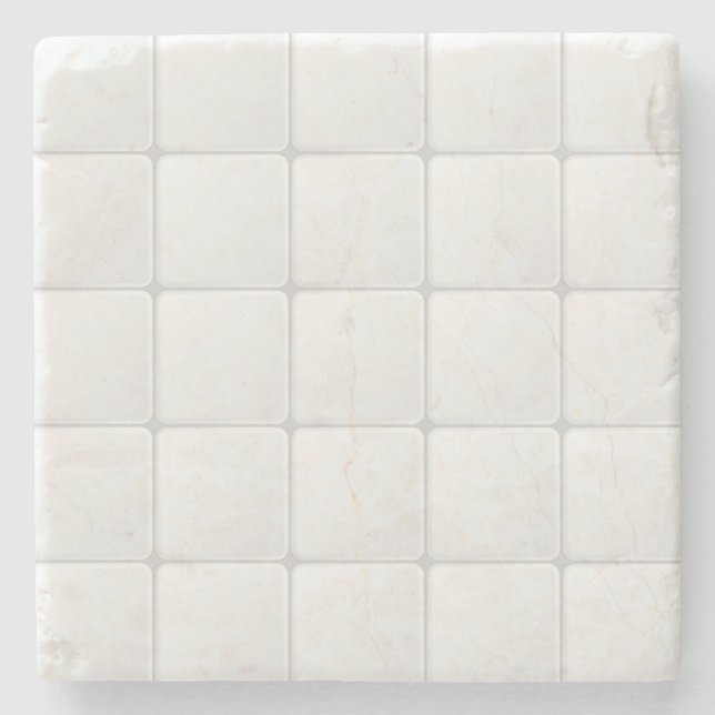 Posavasos De Piedra Teja blanca (Anverso)