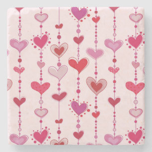 Posavasos De Piedra Tejas del corazón
