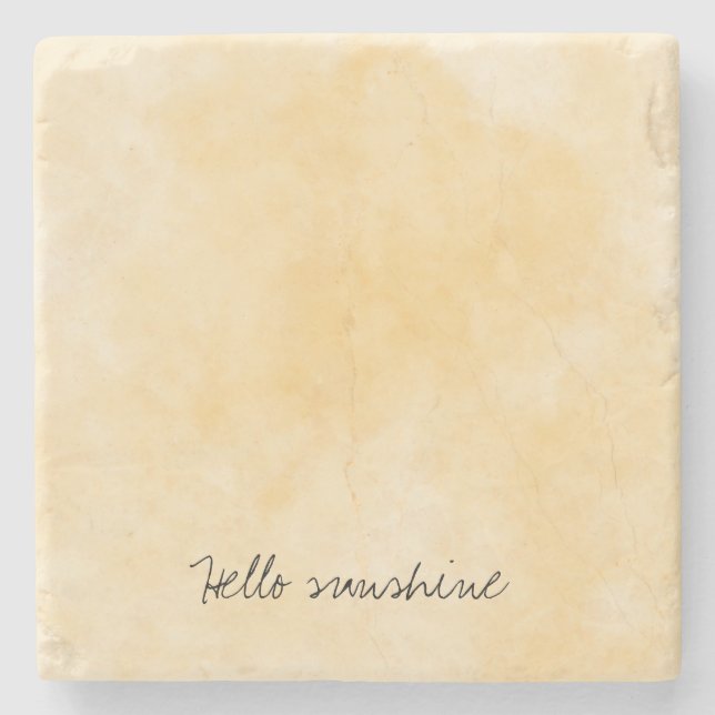 Posavasos De Piedra Tejido amarillo soleado (Anverso)