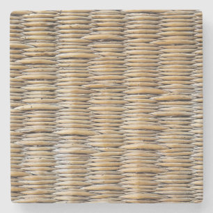 Posavasos De Piedra Tejido de Cesta Macro