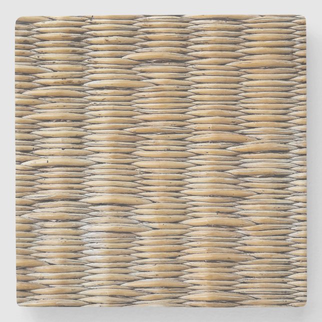 Posavasos De Piedra Tejido de Cesta Macro (Anverso)