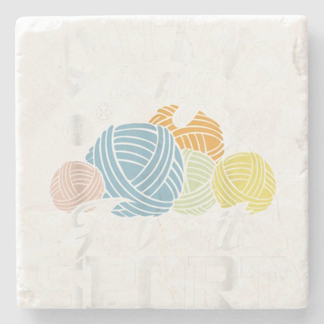 Posavasos De Piedra Tejiendo Porque El Asesinato Está Equivocado (Anverso)