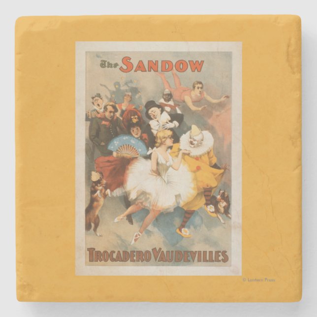 Posavasos De Piedra Tema del carnaval de los vodeviles de Sandow (Anverso)