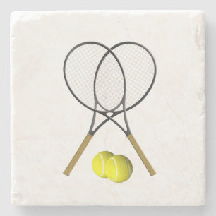 Posavasos De Piedra Tema deportivo del Doubles Tennis