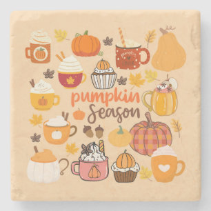 Posavasos De Piedra Temporada de Calabaza Especiada