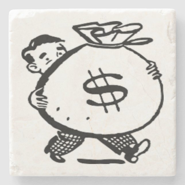 POSAVASOS DE PIEDRA ¿TENGO DINERO? (Anverso)