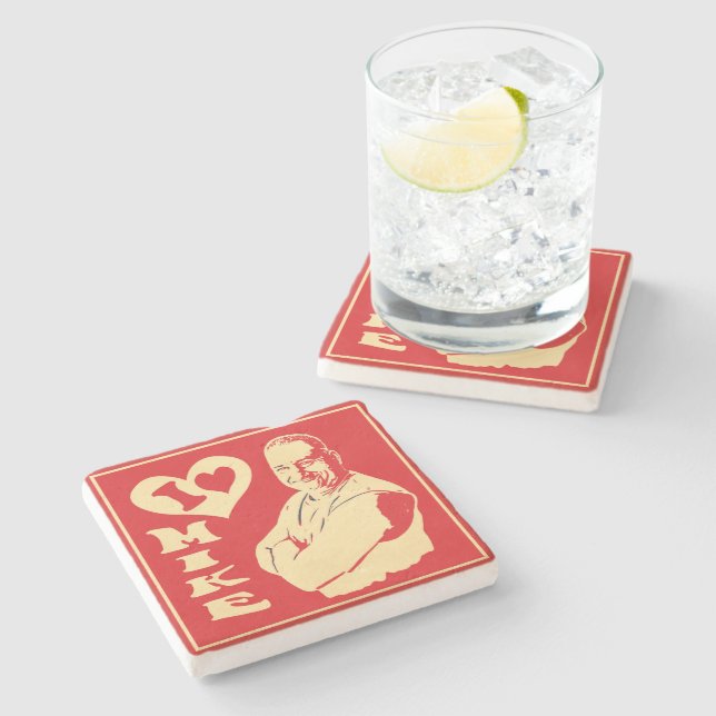 Posavasos De Piedra "Tengo gusto de Mike" Coster (Lateral)
