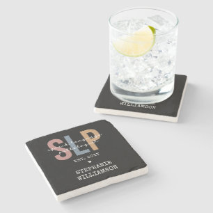 Posavasos De Piedra Terapia del habla del patólogo del personalizado