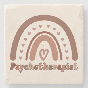 Posavasos De Piedra Terapia psicoterapeuta del arcoiris del Boho
