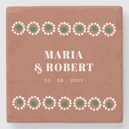 Posavasos De Piedra Terracotta Boda del Boho Barro Mexicano