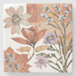 Posavasos De Piedra Terracotta Wildflower Rustic Boho Bebe Accesorio