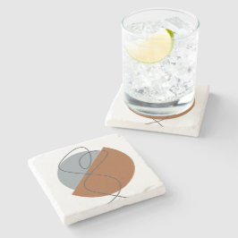 Posavasos De Piedra Terraza y gris abstracto moderno - bailarín