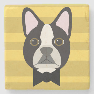 Posavasos De Piedra Terrier de Boston