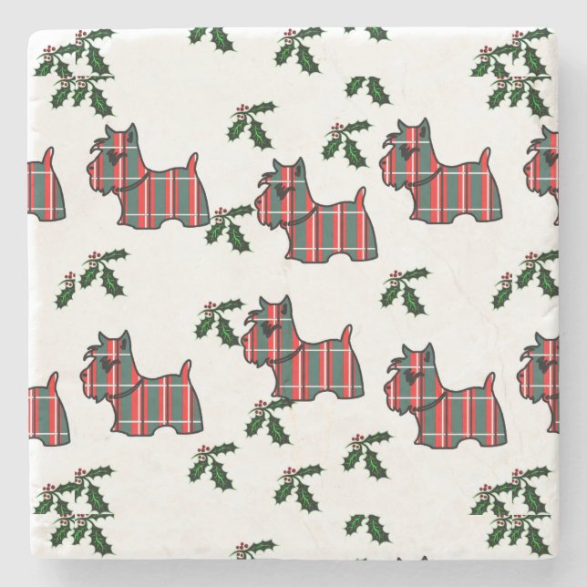 Posavasos De Piedra Terrier Escocés (Anverso)