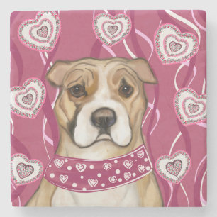POSAVASOS DE PIEDRA TERRIER STAFFORDSHIRE AMERICANO      