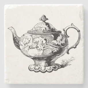 Posavasos De Piedra Tetera de época elegante