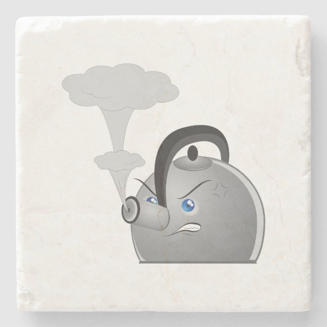 Posavasos De Piedra Tetera Enojada (Anverso)