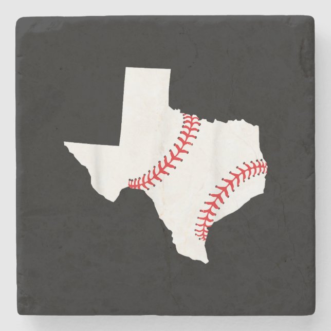 Posavasos De Piedra Texas Béisbol Estado divertido Texas Béisbol  (Anverso)
