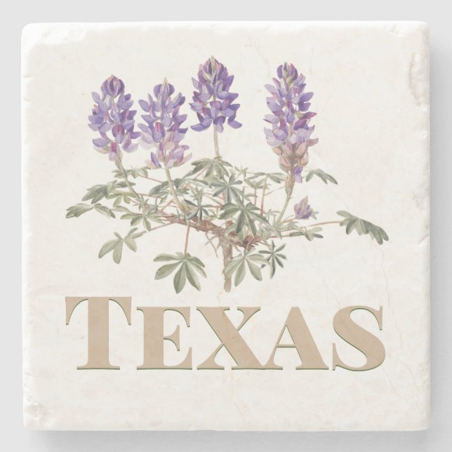 Posavasos De Piedra Texas Bluebonnet 2 (Anverso)