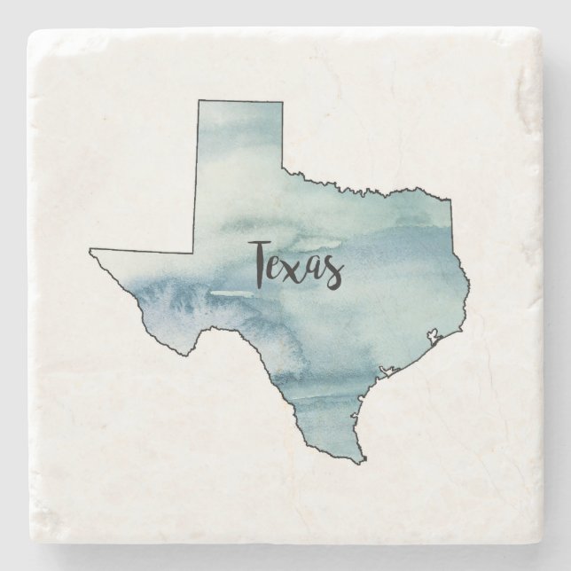 Posavasos De Piedra Texas State Map Marble Stone Coaster (Anverso)