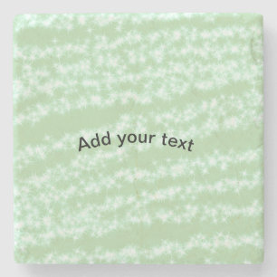 Posavasos De Piedra texto de nombre de brillo de purpurina pastel verd