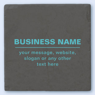 Posavasos De Piedra Texto personalizable para empresa, etc. Negro edit
