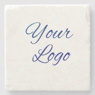 Posavasos De Piedra texto simple mínimo agregue su logotipo/diseño aqu