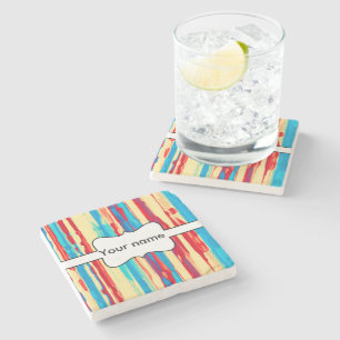 Posavasos De Piedra Textura de acuarelas