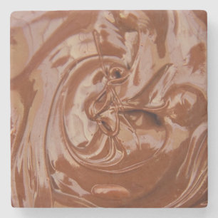 Posavasos De Piedra Textura de chocolate fundida
