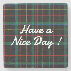 Posavasos De Piedra Textura de Cuadros con Fondo Negro-25774