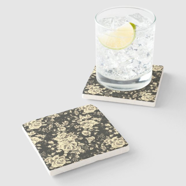 Posavasos De Piedra Textura de vidrio espumoso vintage (Lateral)