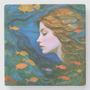 Posavasos De Piedra “Thalassa” - Mujeres en el agua
