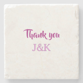 Posavasos De Piedra Thank you add couple name initial letter PURPLE PI