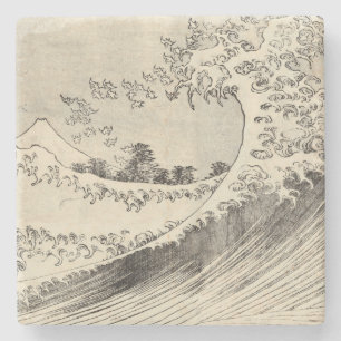 Posavasos De Piedra The Big Wave (de Katsushika Hokusai)
