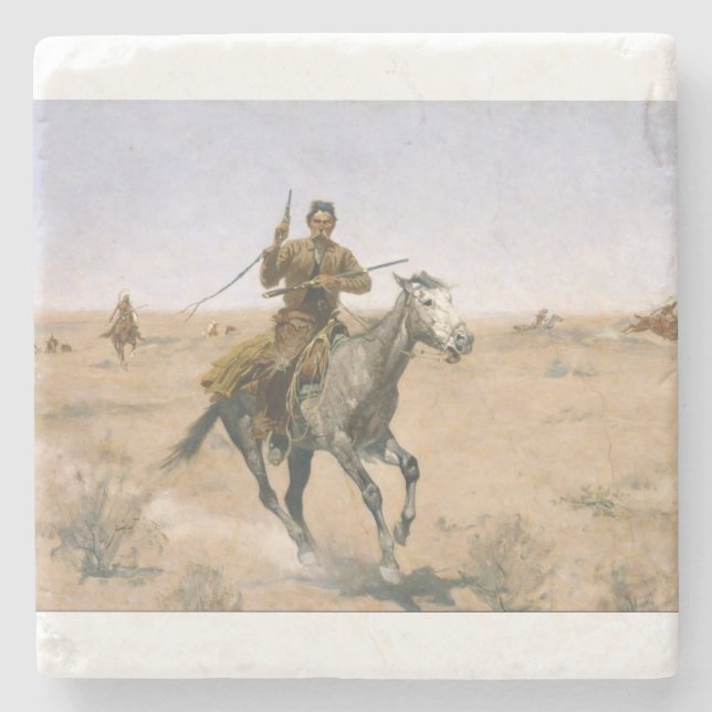 Posavasos De Piedra The Flight Frederic Remington (Anverso)