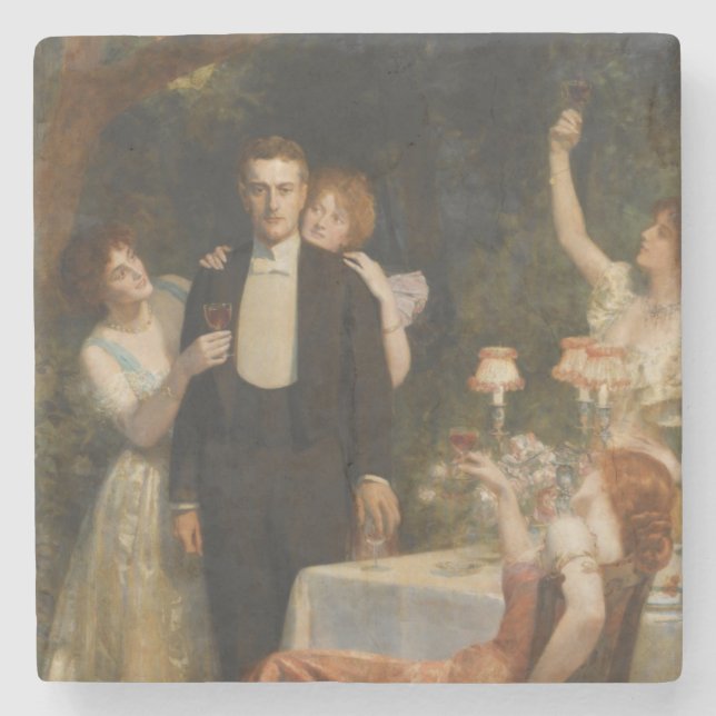 Posavasos De Piedra The Garden of Armida (by John Collier) (Anverso)