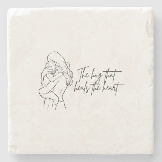Posavasos De Piedra The Hug That Heals the Heart Stone Coaster 