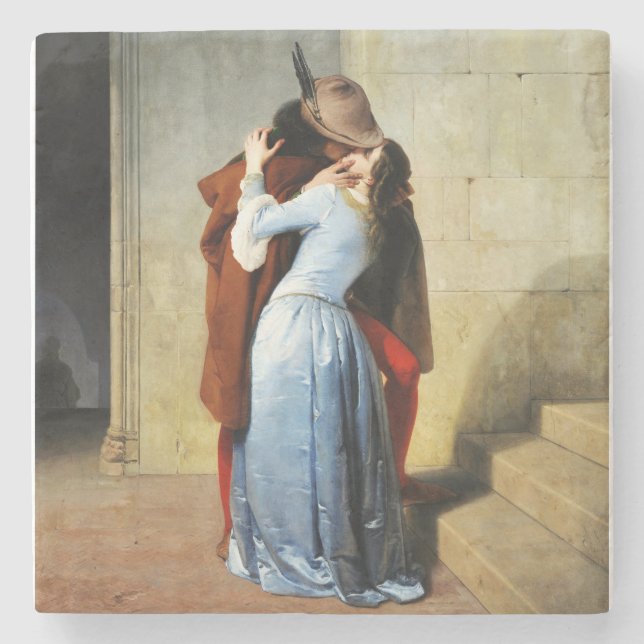 Posavasos De Piedra The Kiss - Francesco Hayez Il Bacio  (Anverso)