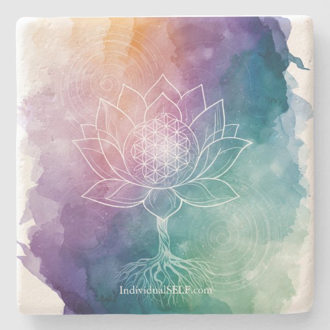 Posavasos De Piedra The Living Blueprint Stone Coaster (Anverso)