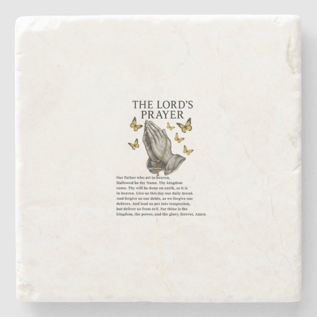 Posavasos De Piedra The Lord's Prayer (Anverso)