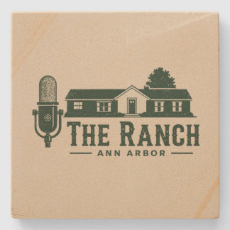Posavasos De Piedra The Ranch - Logo Stone Coaster