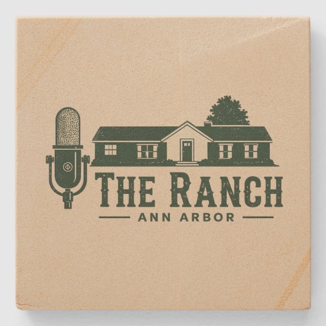 Posavasos De Piedra The Ranch - Logo Stone Coaster (Anverso)