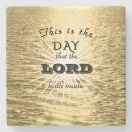 Posavasos De Piedra This is the day Religious Stone Coaster