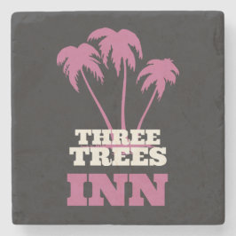 Posavasos De Piedra Three Trees Inn (blanco)