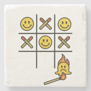 Posavasos De Piedra Tic Tac Toe