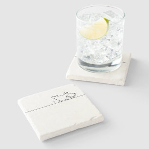 Posavasos De Piedra tiempo feliz Glass