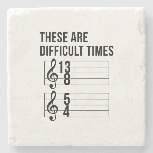 Posavasos De Piedra Tiempos de profesores de música (Anverso)